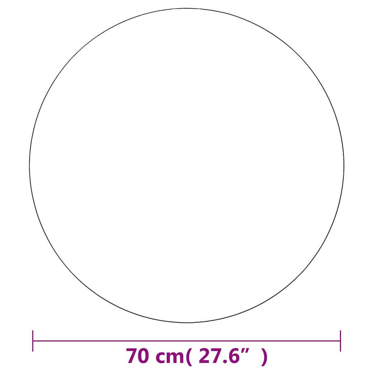 WANDSPIEGEL 70 Cm Rund Glas - Silberfarben, Glas (70/1/70cm) - vidaXL