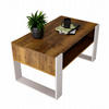 COUCHTISCH Karo92 92/45/53,6 - Nussbaumfarben/Weiß, Holzwerkstoff (54/92/45cm) - RAUMHIRSCH FURNITURE