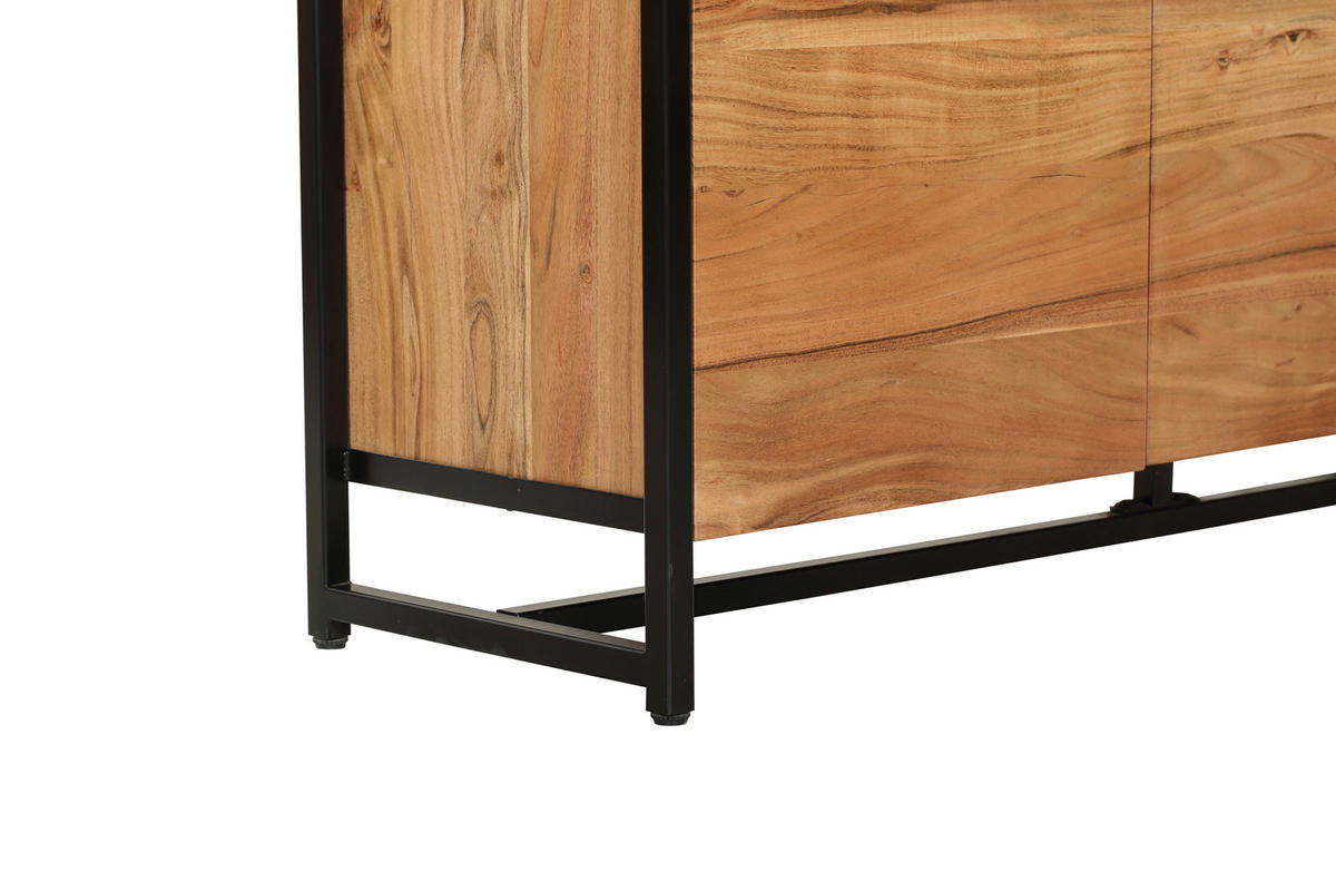 SIDEBOARD Bjorn Akazie Natur 87x42x145cm - Hellbraun, Holz (42/87/145cm) - DELUKE