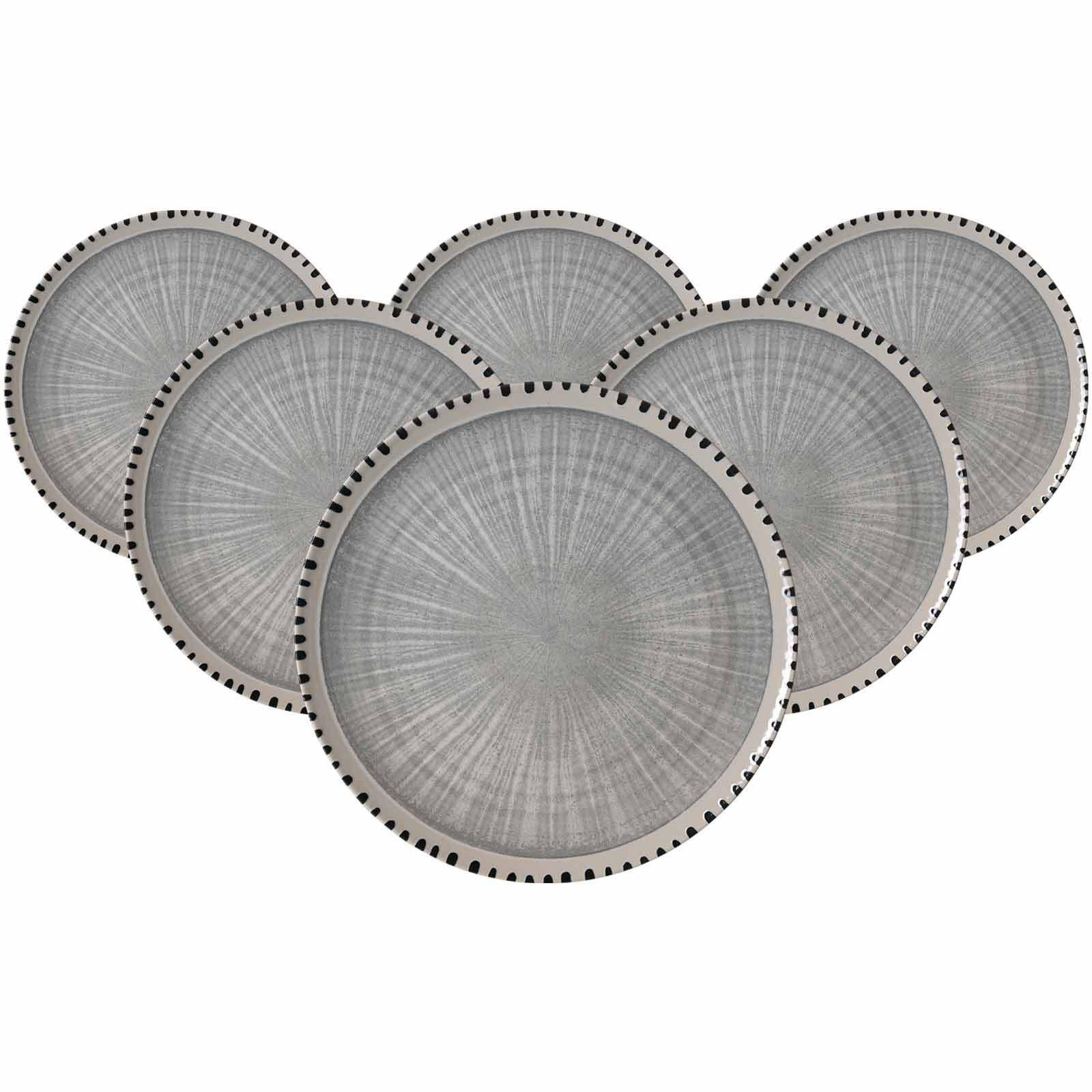 PLATZTELLER Natura Grau ø 32 cm 6er Set - Grau, Keramik (32cm) - Ritzenhoff Breker