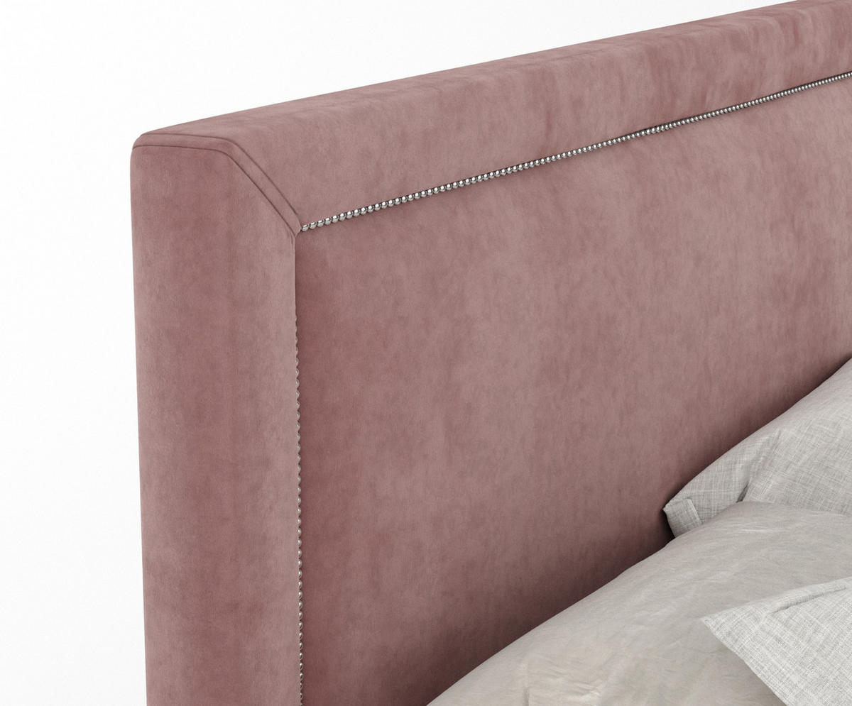 BOXSPRINGBETT Lavenda Rosa 160/200 cm - Schwarz/Rosa, Holz/Holzwerkstoff (160/200cm) - Maison de Reve