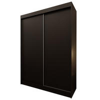 SCHWEBETÜRENSCHRANK SOFIA 160/216/61 cm 2-türig Schwarz - Schwarz, Holzwerkstoff (160/216/61cm) - MASSENO