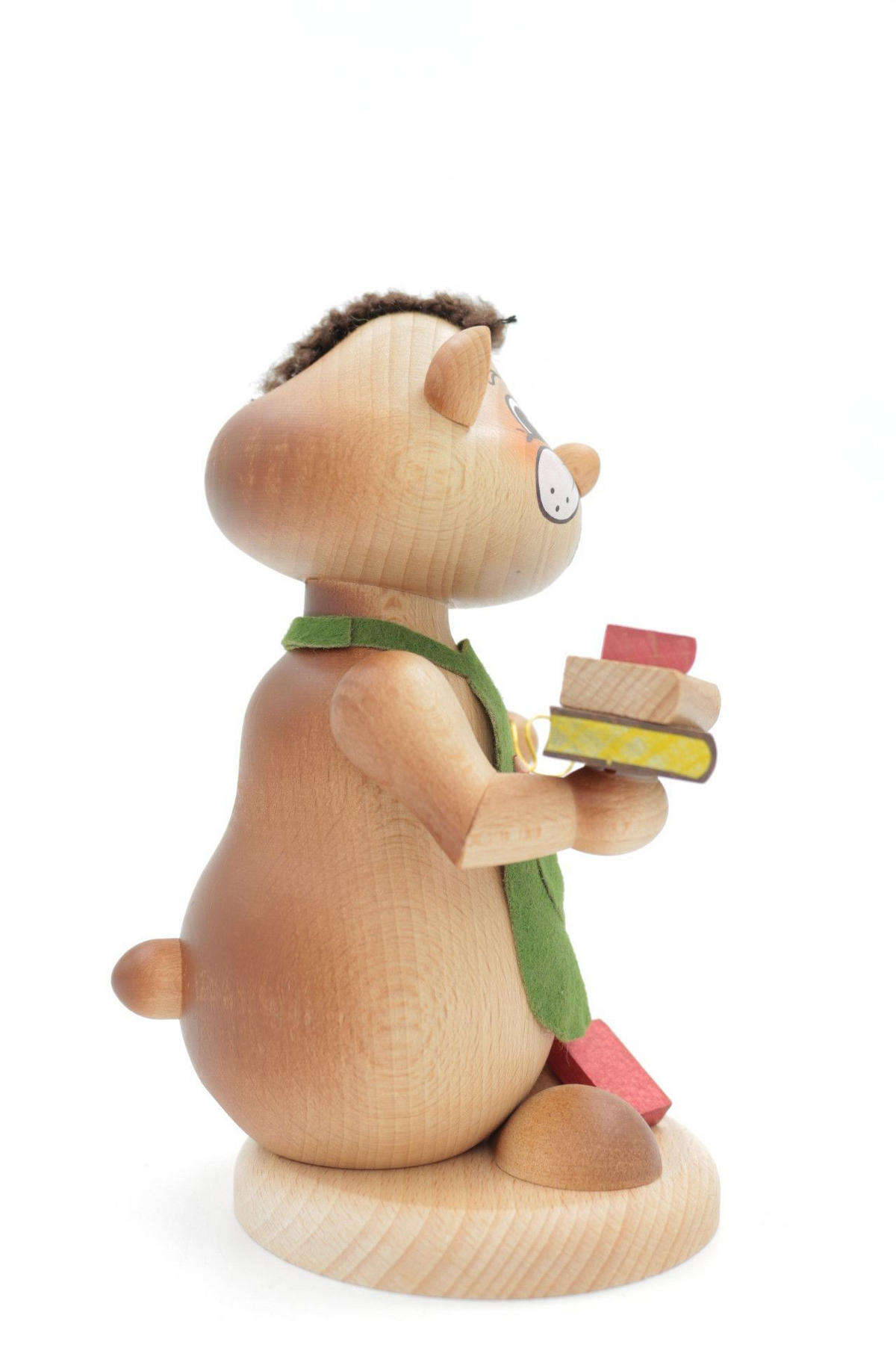 RAUCHFIGUR Hamster Bücherhamster 18 cm - Multicolor, Holz (12/18/0.1cm)