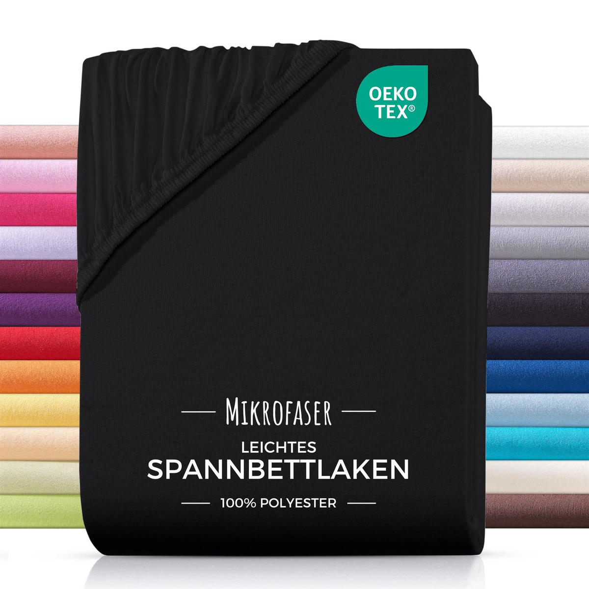 MIKROFASER-SPANNBETTLAKEN 100x200 Schwarz - Schwarz, Textil (100/200cm) - Carpe Sonno