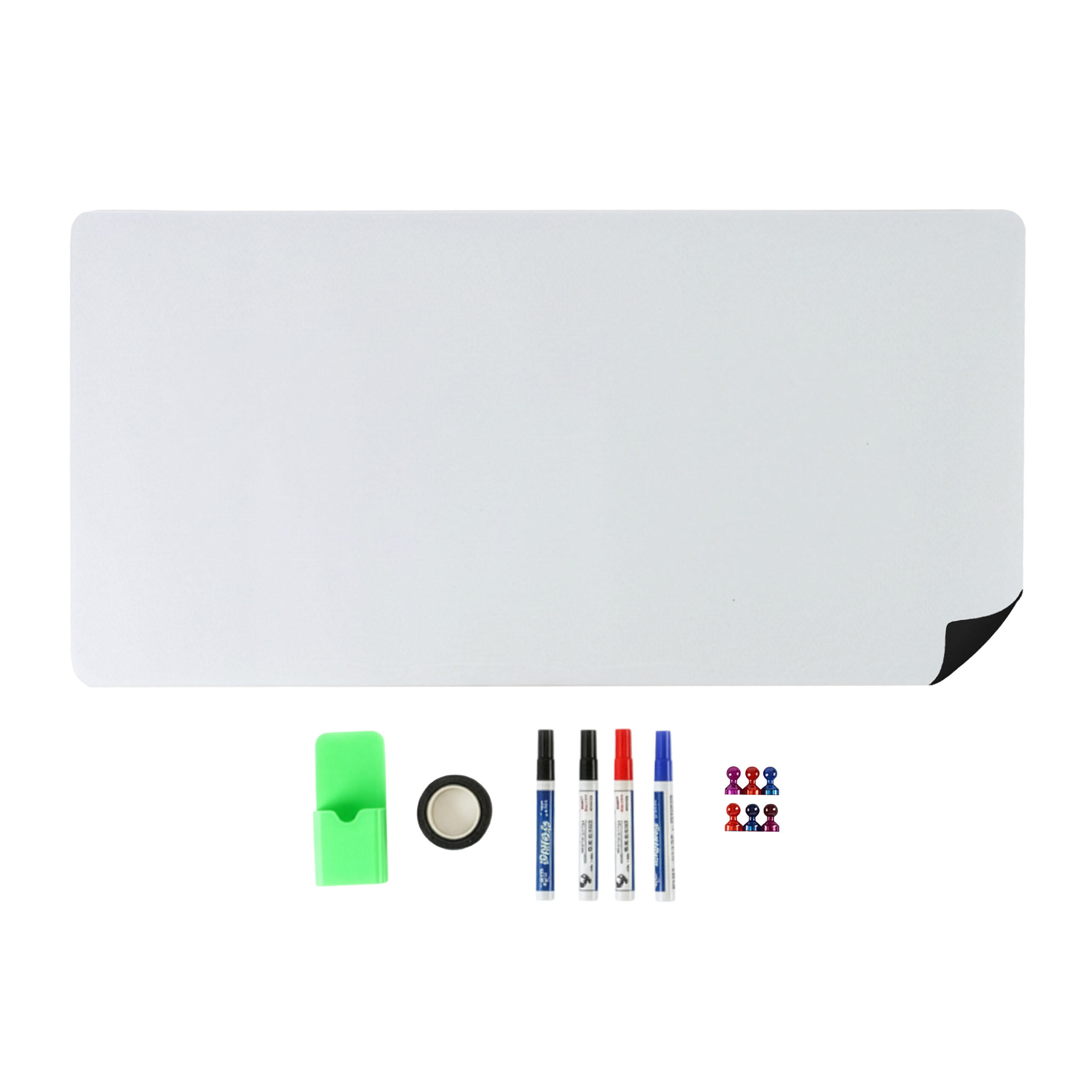 WHITEBOARD Folie - Weiß, Kunststoff/Metall (80/40/0.5cm) - Relaxdays