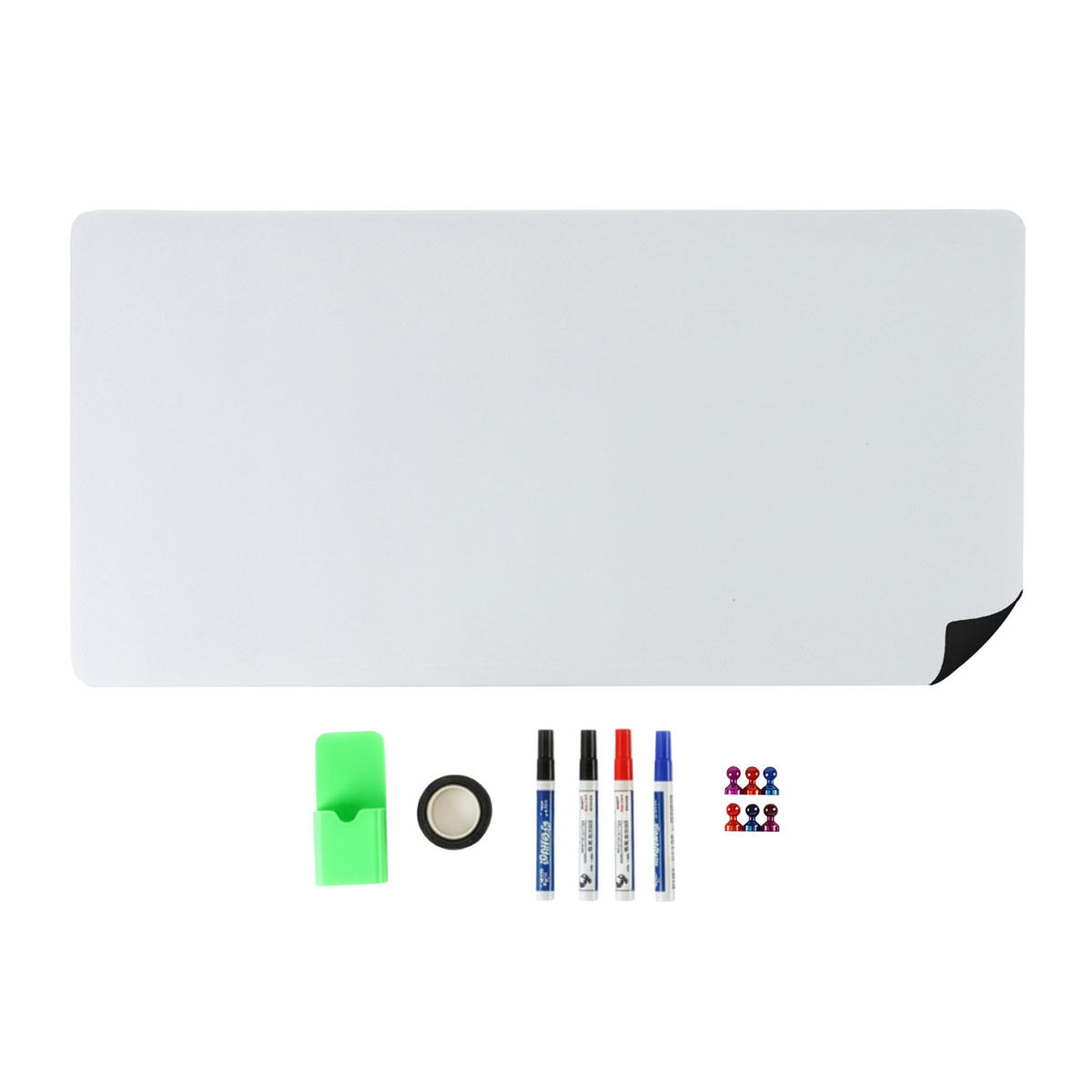 WHITEBOARD Folie - Weiß, Kunststoff/Metall (80/40/0.5cm) - Relaxdays