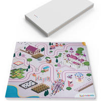 SPIELTEPPICH & Kindermatratze 2in1 Spiel und Schlafmatte Mädchen - Multicolor/Rosa, Textil (130/140cm) - Gowoll