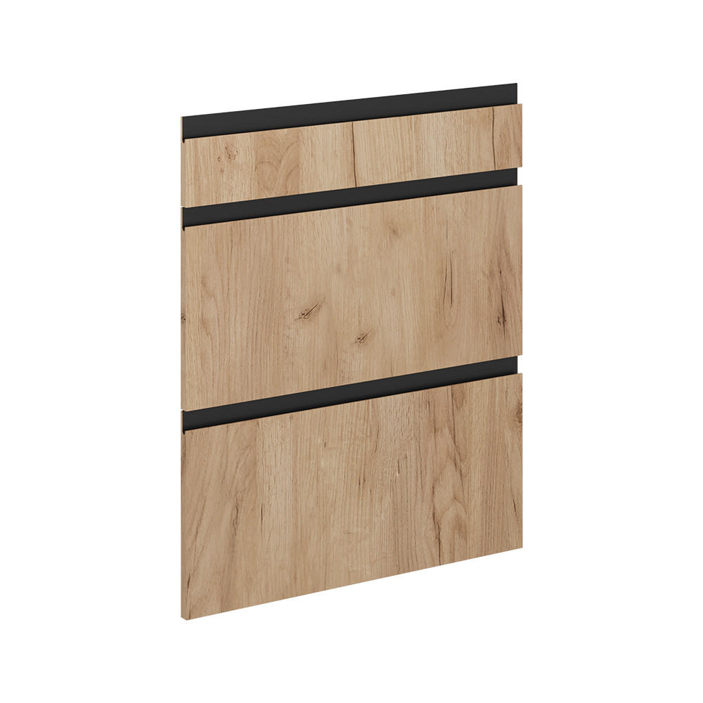 KÖKSFRONT R-Line Goldkraft ek 59.6x70.4 cm möbelfront för underskåp med lådor Honungsek 70.4/59.6/1.6 cm
