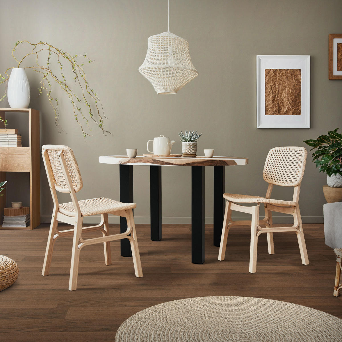 TISCHBEINE 4er Set I-Design H:72 cm Schwarz 8x8 cm - Schwarz, Metall (8/72/8cm) - ML-DESIGN