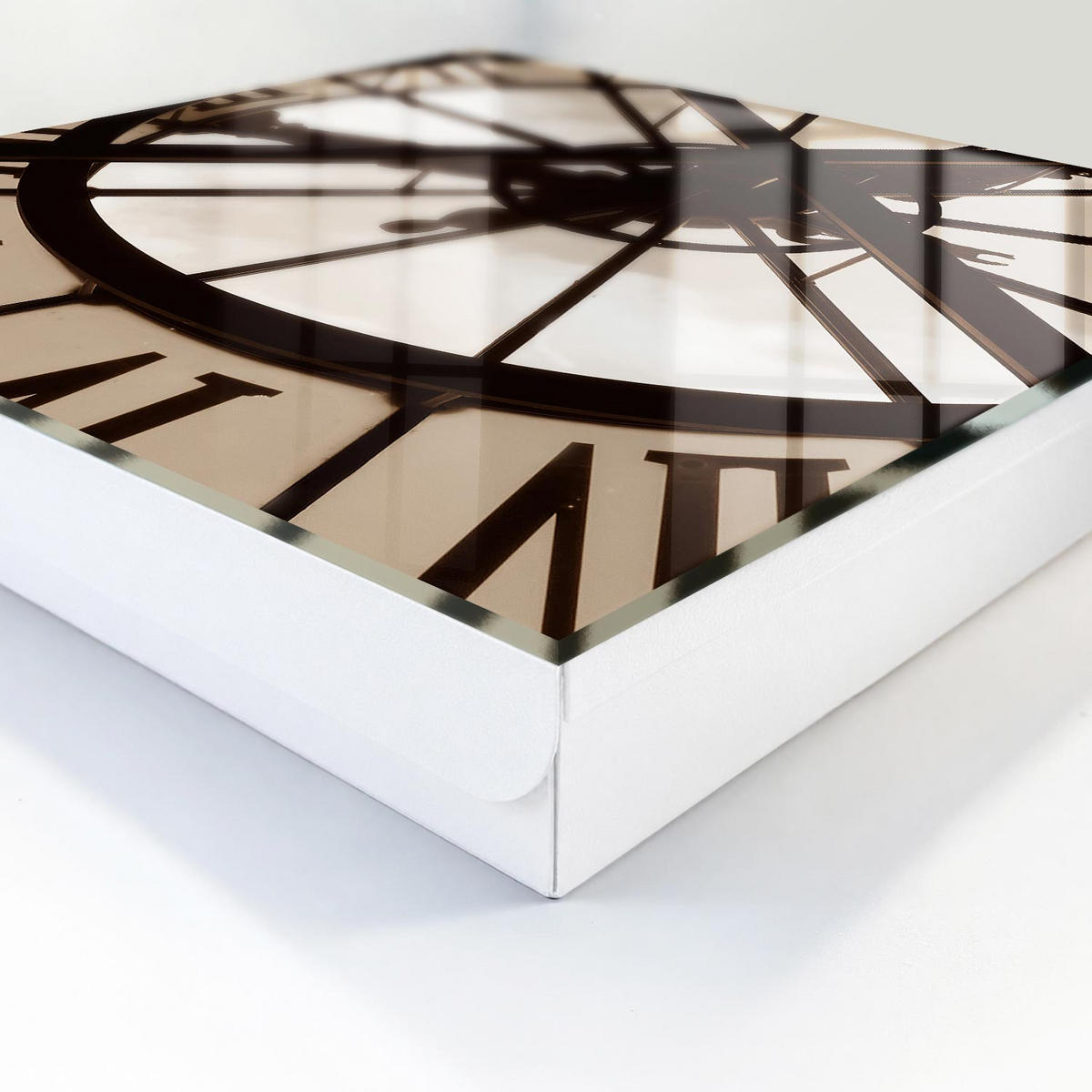 SCHLÜSSELBOX Weiß 30x30 cm – Türöffnung nach rechts - Industrielle Eleganz - Braun, Metall (30/30/5cm) - TULUP