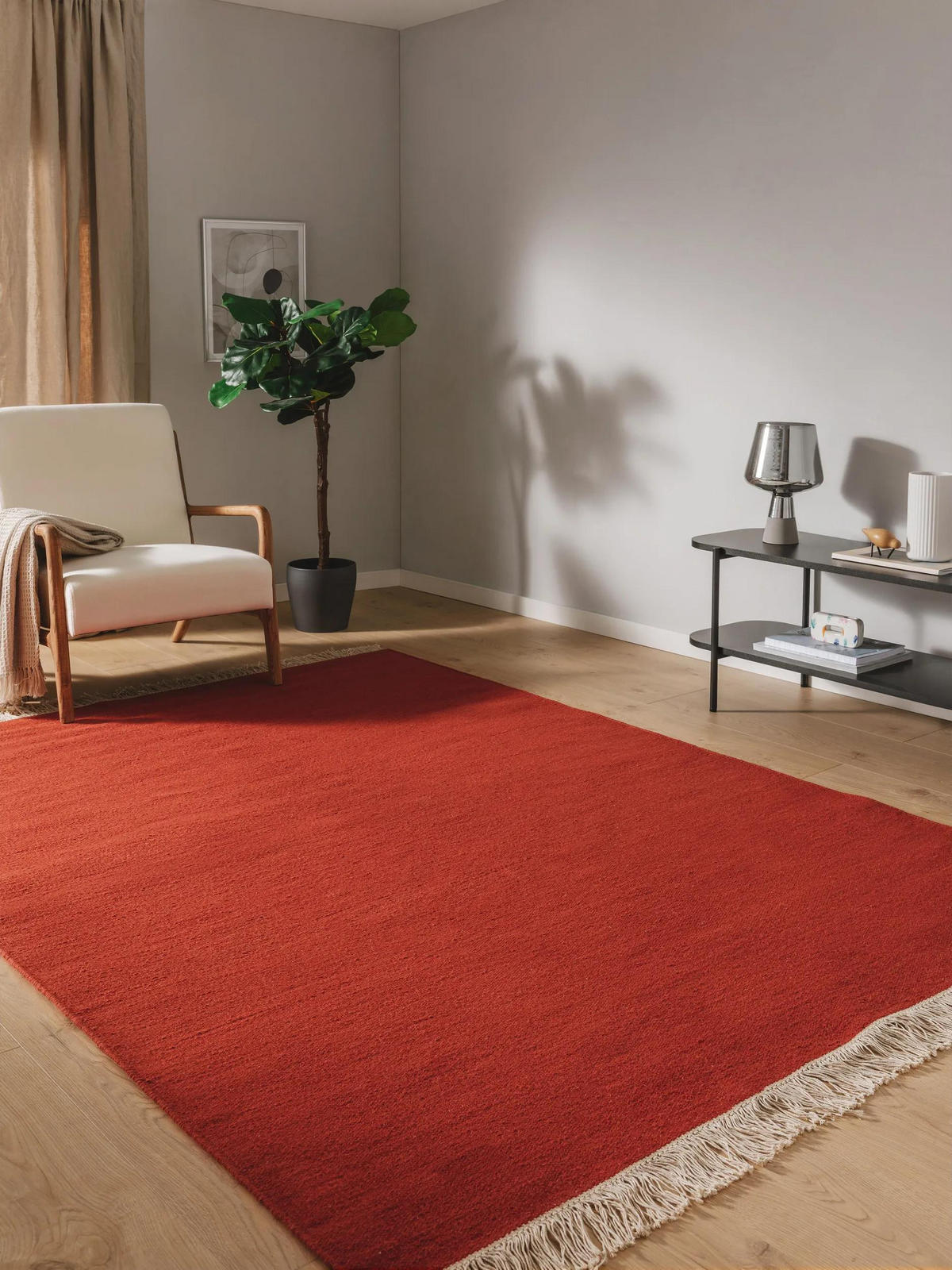 WOLLTEPPICH Liv Orange 120x170 cm - Orange, Textil (120/170cm) - benuta Pop
