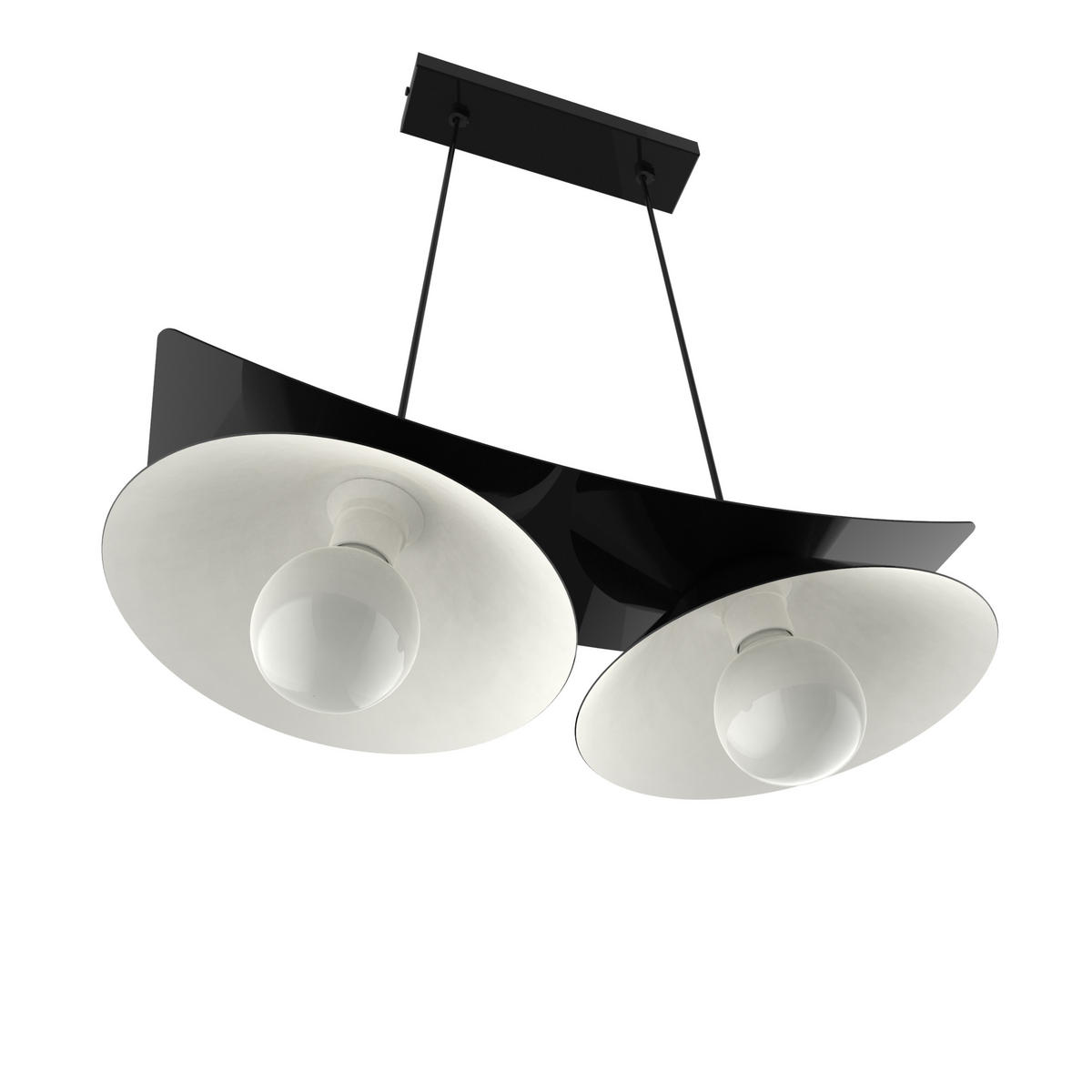 HÄNGELEUCHTE Miller X2 - Schwarz, Metall (70/25/16cm) - Lumicom