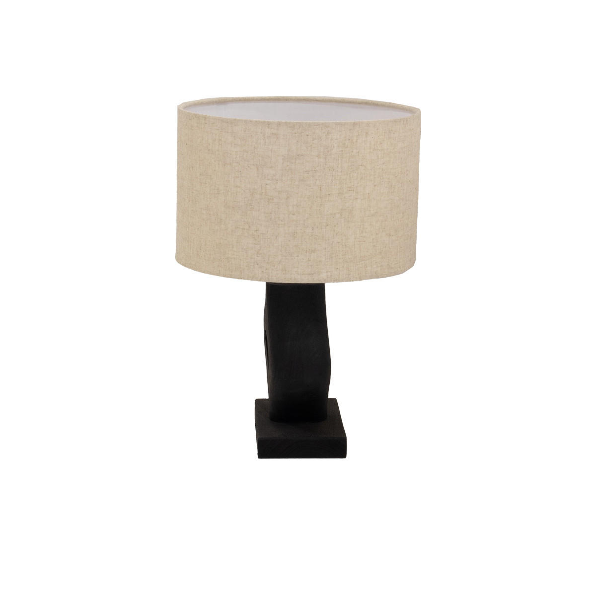 TISCHLAMPE aus Mangoholz 40cm, schwarz - Schwarz, Holz (30/30/40cm) - Giga Meubel