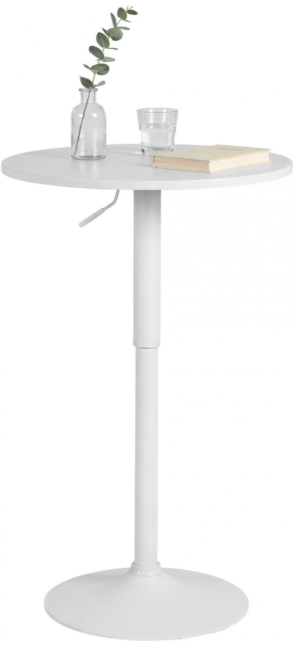 STEHTISCH rund 60 cm Holz Weiß/Weiß - Weiß, Holz/Metall (60/60/85cm) - CLP