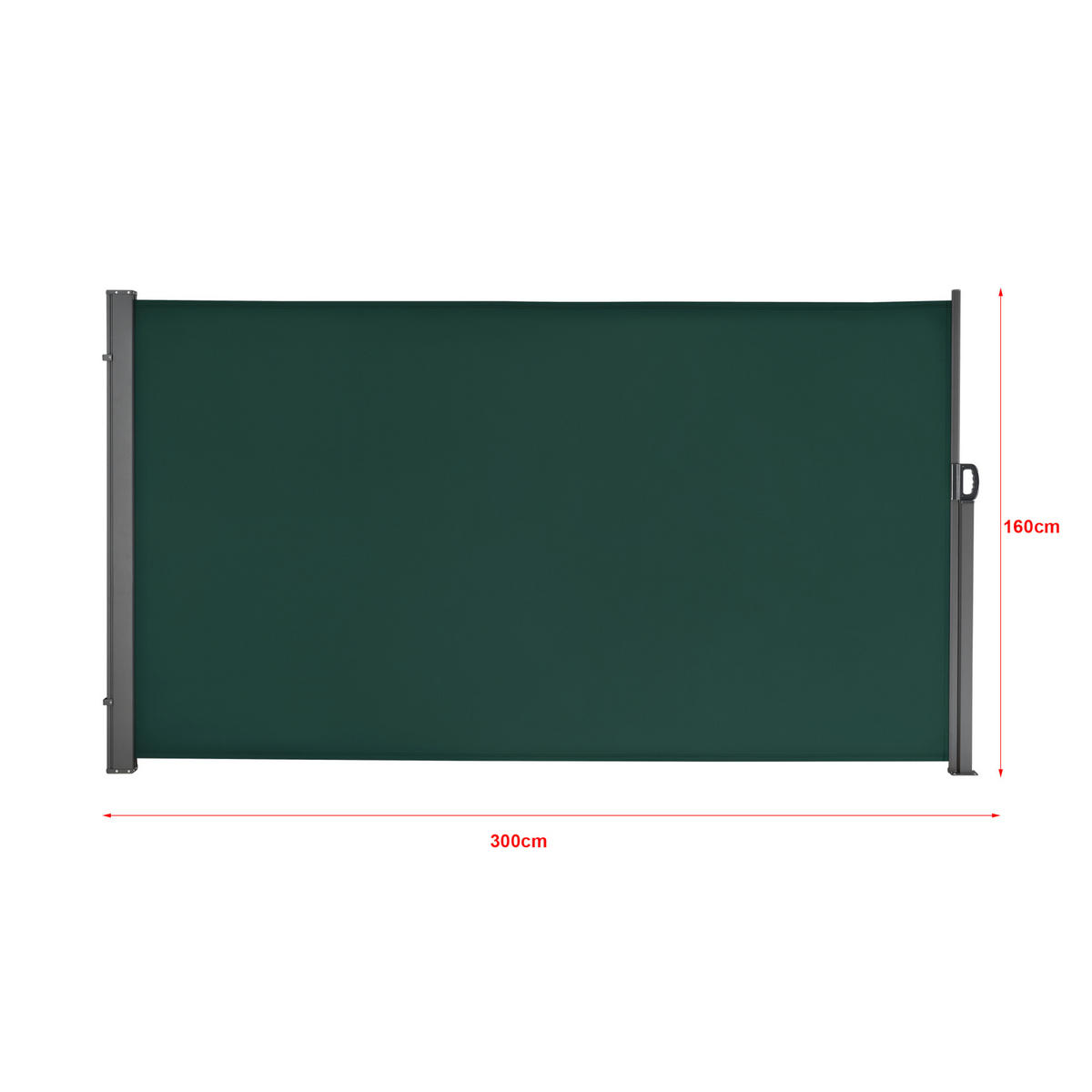 SEITENMARKISE Mulhacén - Dunkelgrün, Textil (300/160cm) - pro.tec