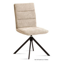 ESSZIMMERSTUHL drehbar (6er-Set) Dekava 47x92x60 Schwarz/Natur - Schwarz/Naturfarben, Kunststoff (60/92/47cm) - 58aufmkessel