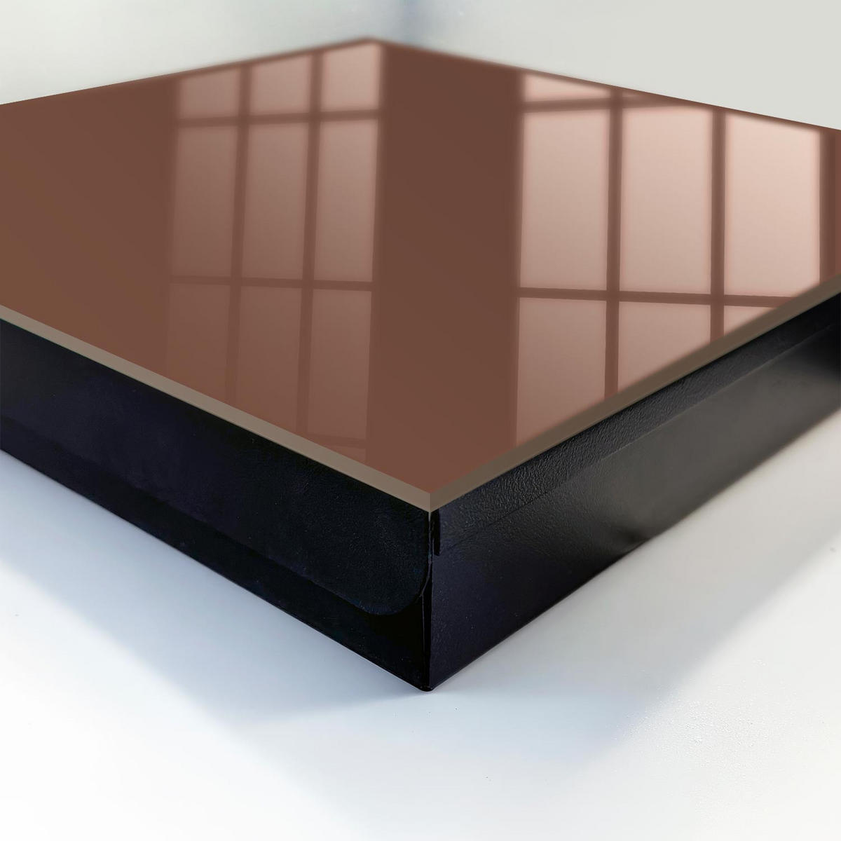 SCHLÜSSELBOX Schwarz 30x30 cm- Türöffnung nach rechts - Braune Farbe - Braun, Metall (30/30/5cm) - TULUP