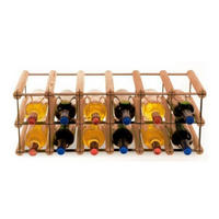 WEINREGAL Vinotega Mod Metal 22,5x62,5x24,5 cm 6x2 Flaschen Massives Kiefernholz Braun Geölt - Braun, Holz (62.5/22.5/24.5cm) - PROREGAL