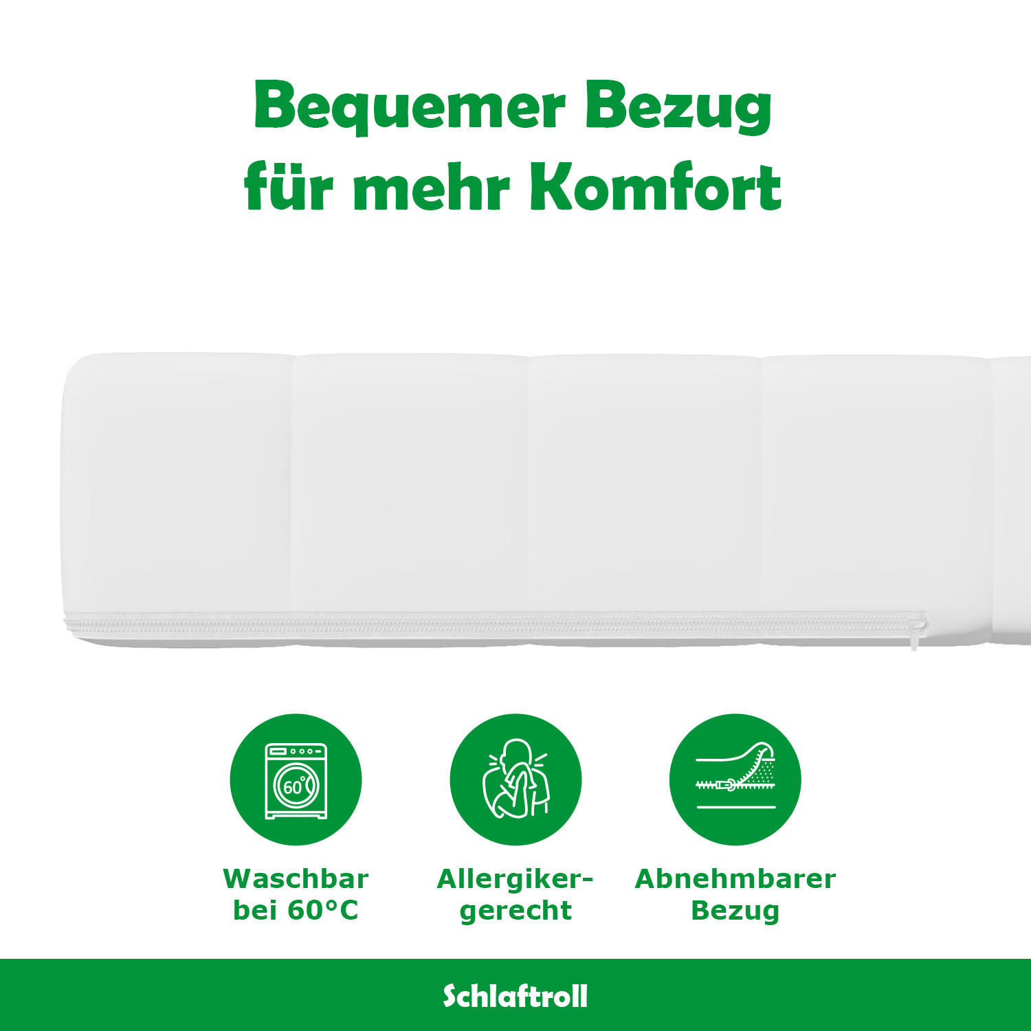 KALTSCHAUMMATRATZE H2 200 x 200 - Weiß, Textil (200/200cm) - Schlaftroll