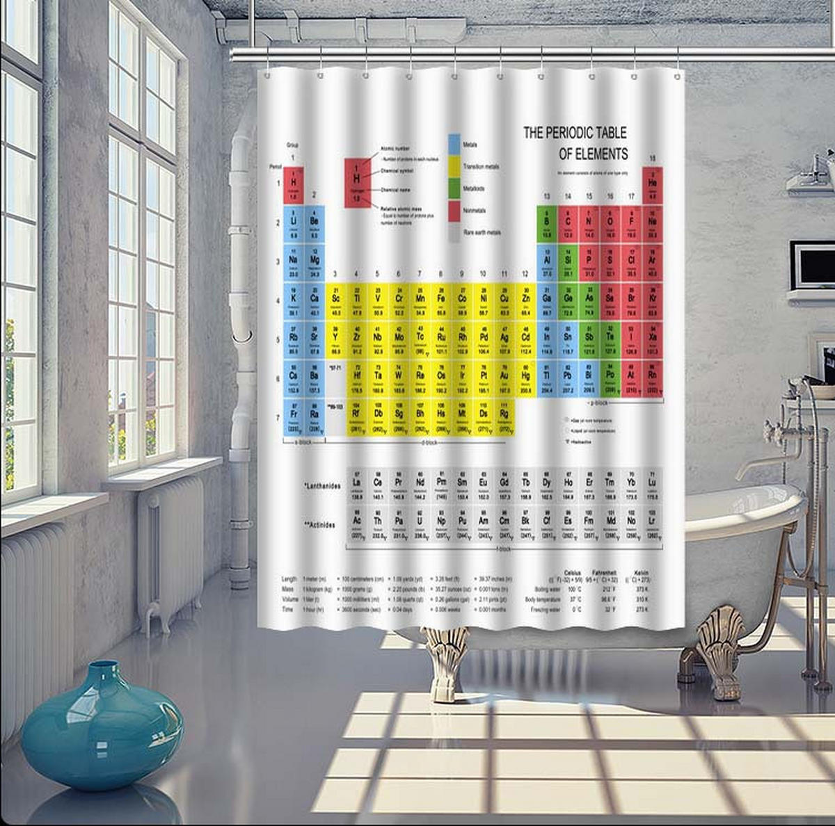 DUSCHVORHANG Stoff Polyester dick maschinenwaschbar schimmelresistent wasserdicht inklusive Haken - Gelb, Textil (180/180cm) - MCBOSON