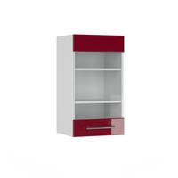 KÜCHENGLASSCHRANK Fame-Line Bordeaux Hochglanz 40 cm - Bordeaux/Weiß, Holzwerkstoff (40/72/34.1cm) - Vicco