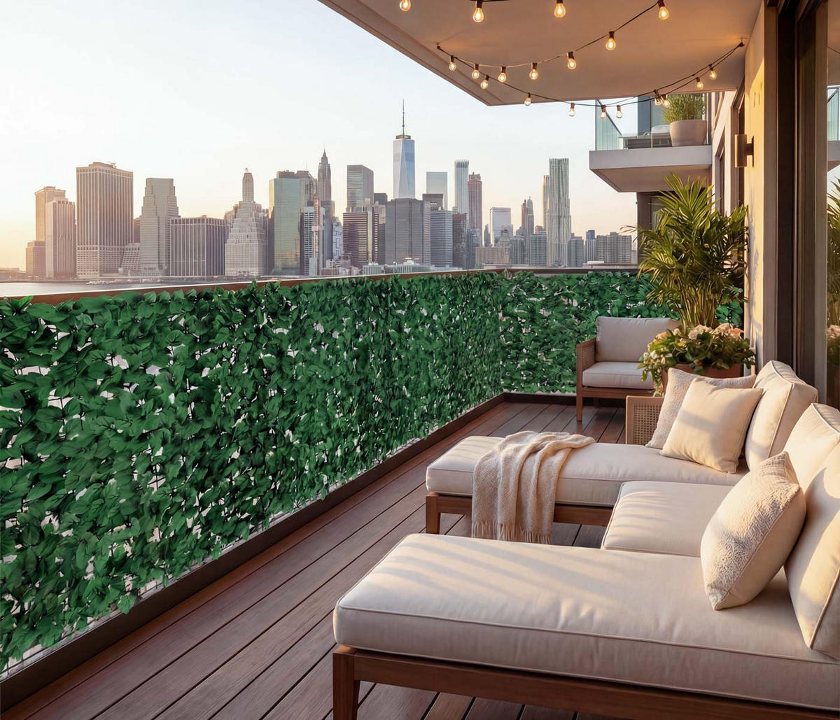 BALKONSICHTSCHUTZ BLATT Dunkelgrün - Dunkelgrün, Kunststoff (500/150cm) - MCW