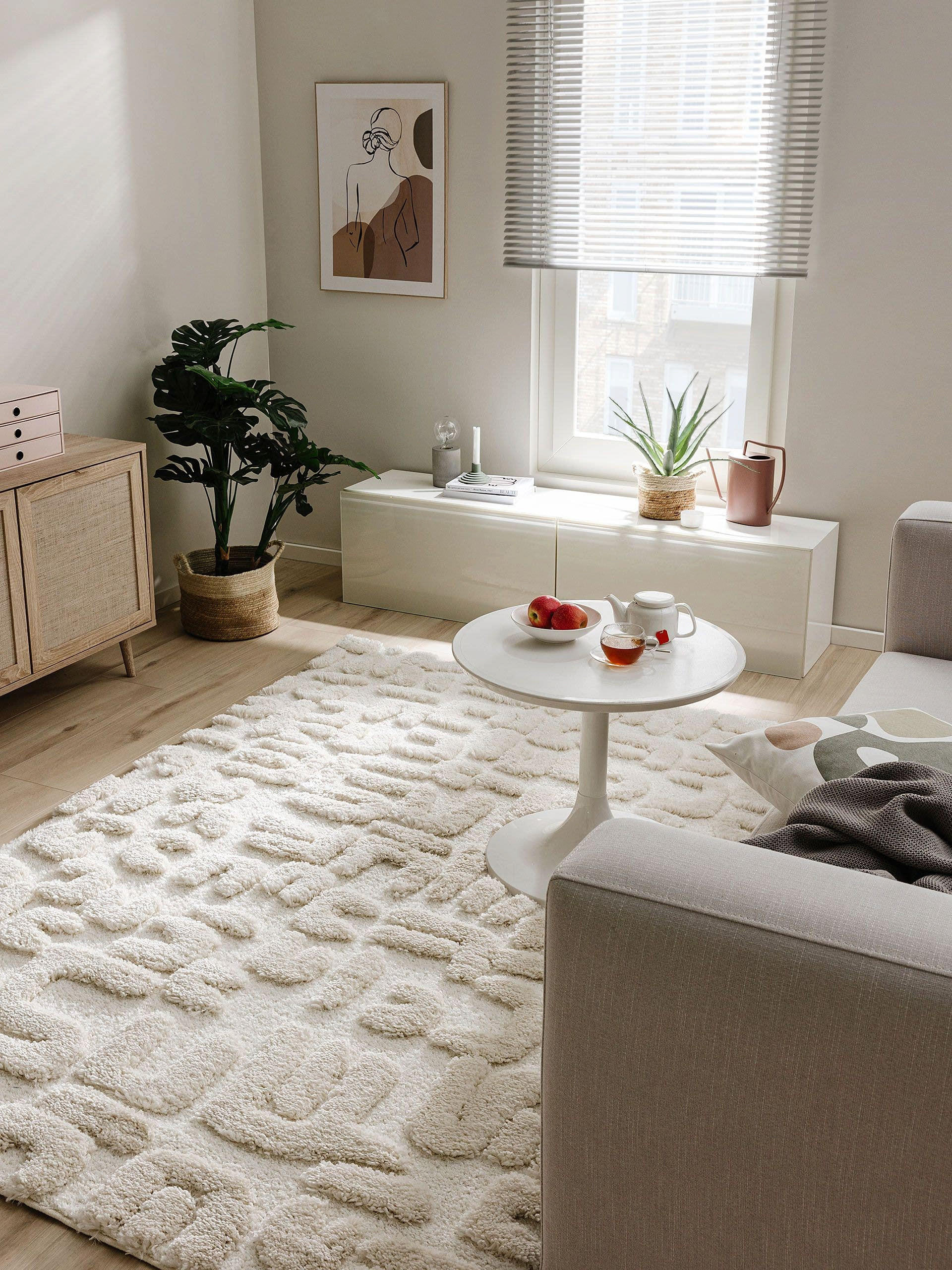 HOCHFLORTEPPICH Tibo Cream/Beige 200x290 cm - Creme, Textil (200/290cm) - benuta Pop
