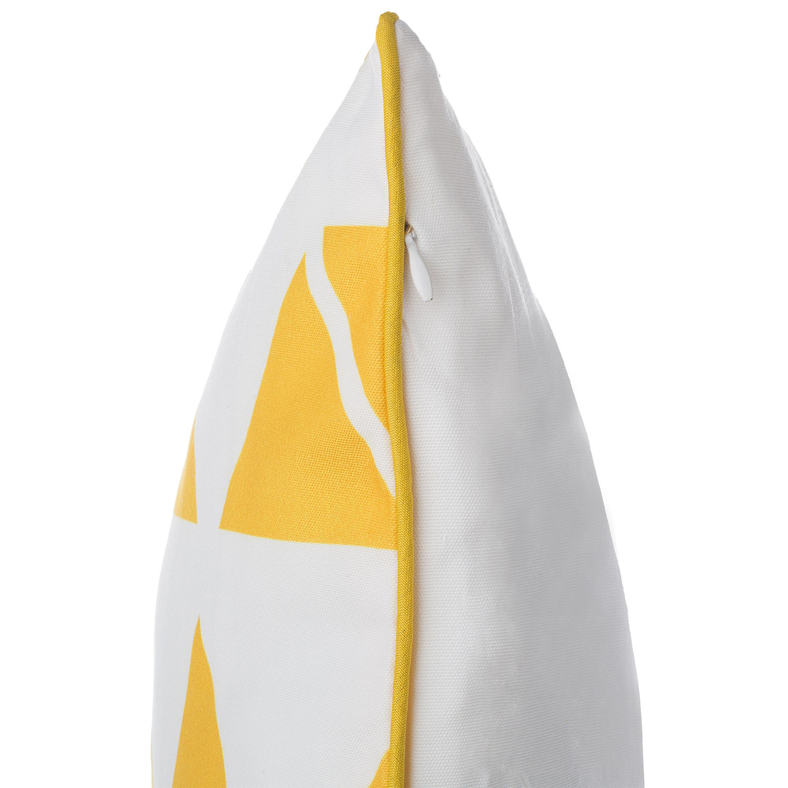 DEKOKISSEN 2er-Set Gelb 45/45 cm Pansy - Gelb, Textil (45/45cm) - Beliani