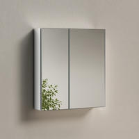 SPIEGELSCHRANK Weiß 65/60/14,5 cm - Weiß, Metall (60/65/14.5cm) - EMKE