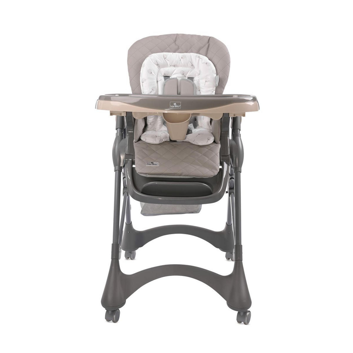 HOCHSTUHL Bellissimo klappbar beige Räder, Korb, Liegeposition, Tablett - Beige, Kunststoff (57/108/88cm) - Lorelli