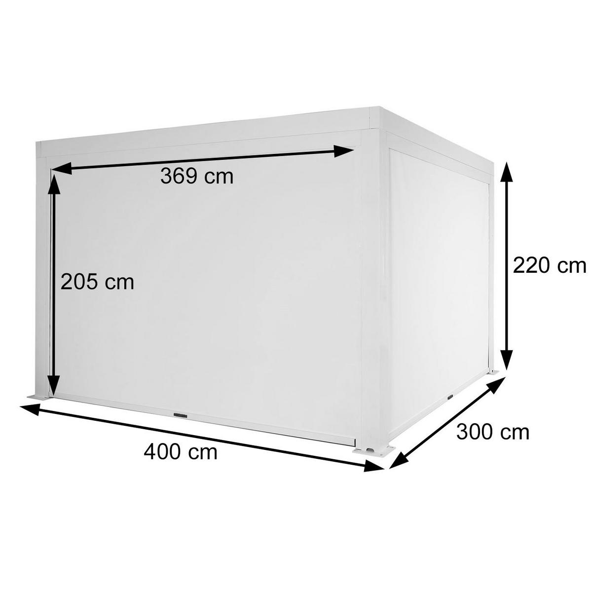 PERGOLA MIT SEITENWAND Anthrazit - Anthrazit, Metall (400/220/300cm) - MCW