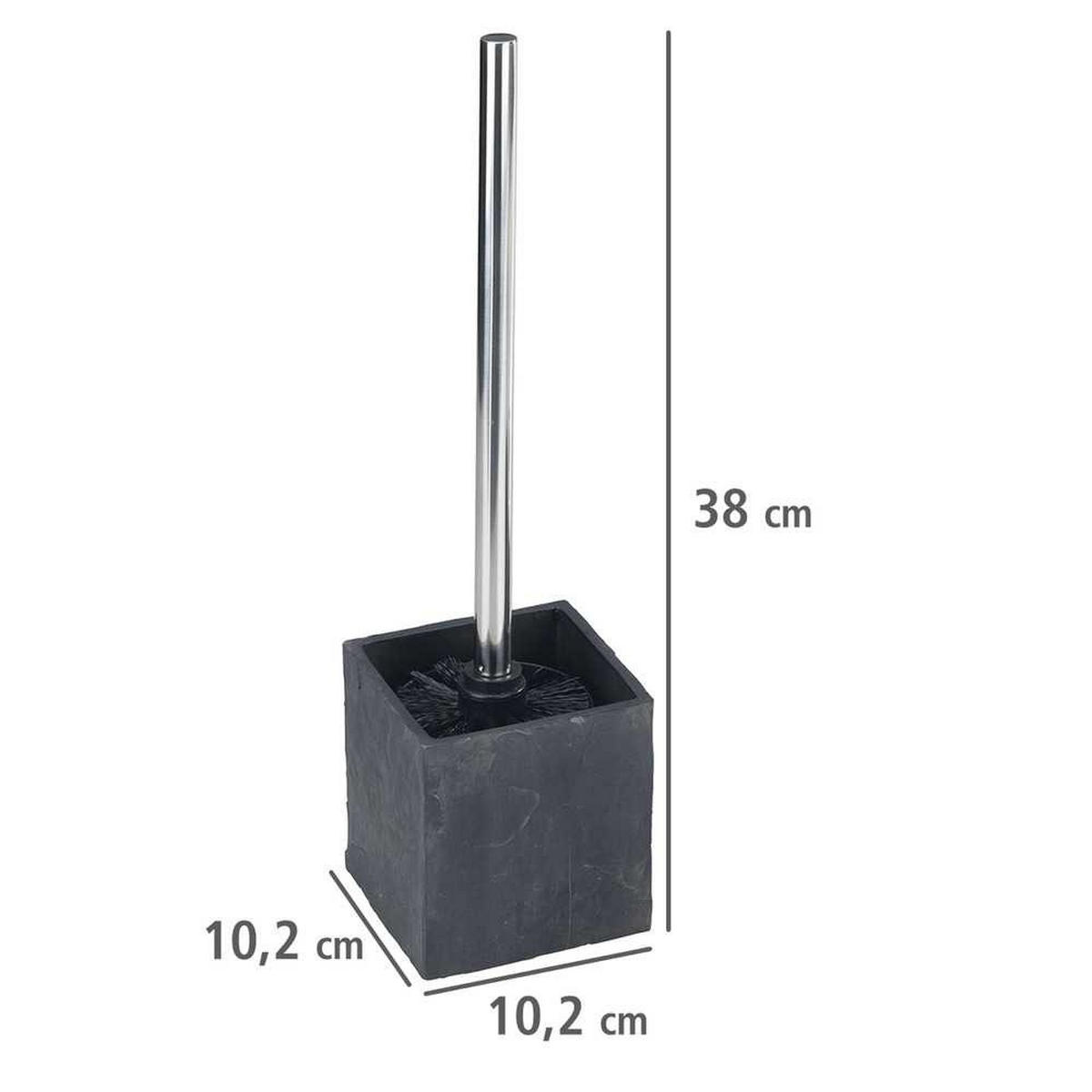 BÜRSTENBEHÄLTER Slate Rock 10/10/38 cm - Anthrazit, Kunststoff (10/38/10cm) - Wenko