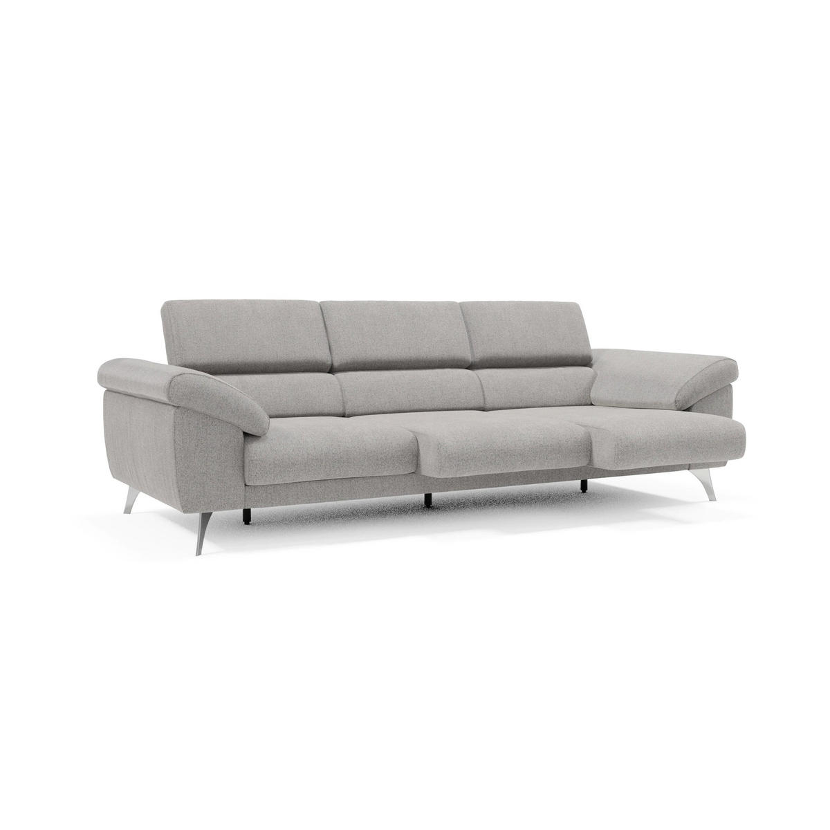 LINEARSOFA Donatello - Grau, Metall (265/76/102cm) - Divani.store