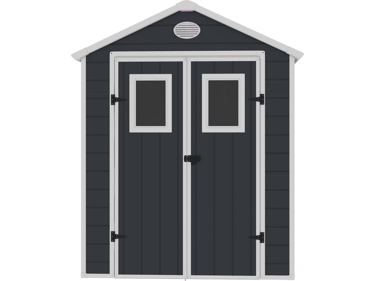 GARTENHAUS AUS HARZ texas - Anthrazit, Naturmaterialien (188/225/278cm) - Habitat Garten