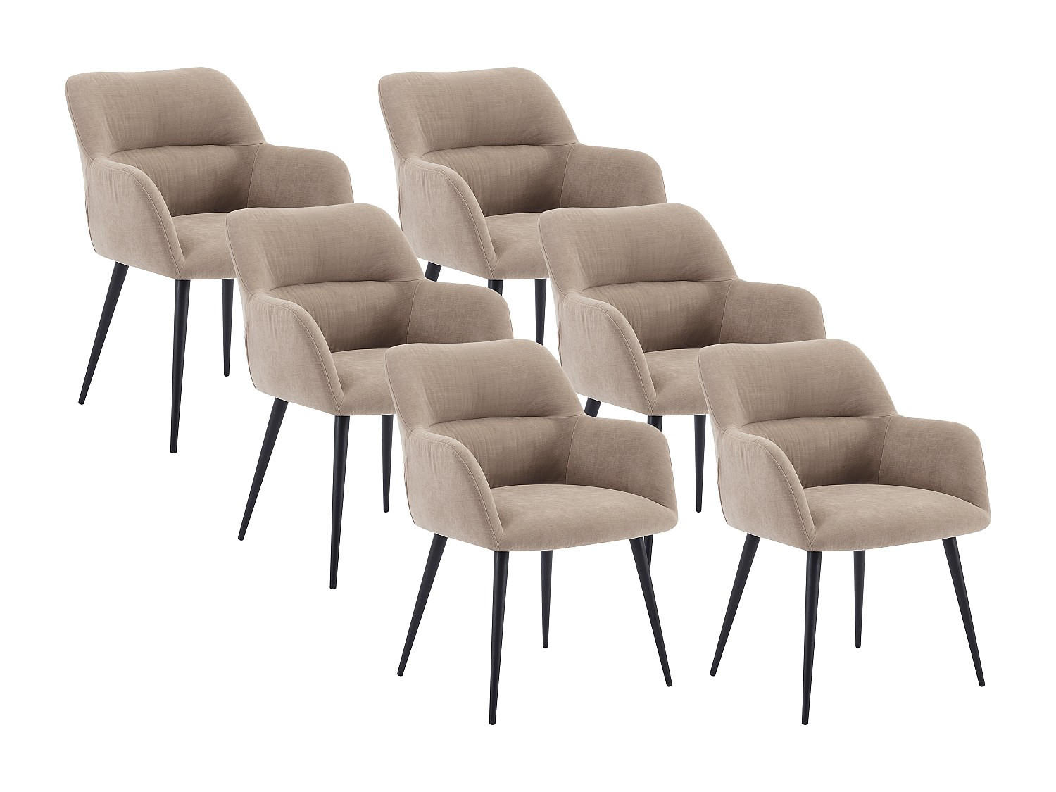 Vente-Unique Stuhl Beige 59.5x78x61 cm