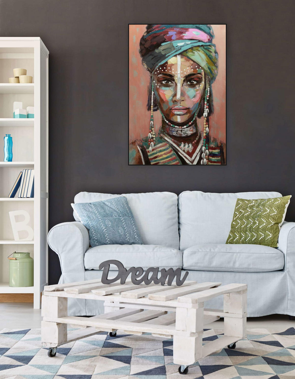 ÖLGEMÄLDE 70/100 cm - Multicolor, Holz/Textil (1.76/100cm) - KUNSTLOFT