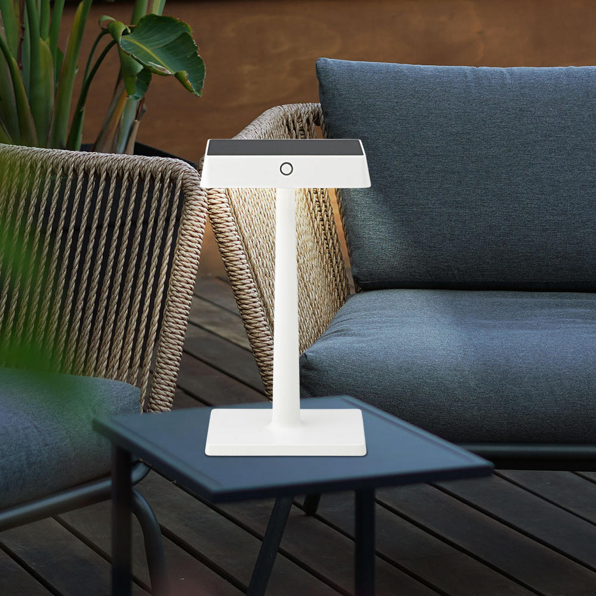 LED TISCHLEUCHTE Aluminium Weiß Kabelloses Laden - Weiß, Metall (11/17.5/33cm)