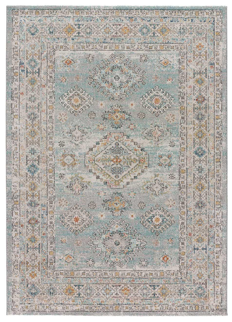 VINTAGE-TEPPICH Blau Parma 120/170 cm - Blau, Naturmaterialien/Textil (120/170cm) - Atticgo