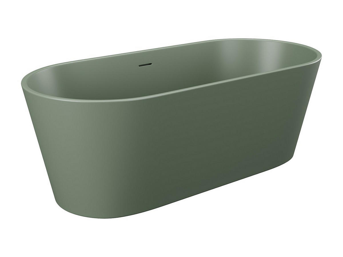 BADEWANNE - 159 cm x 74 cm - Acryl - Khaki - Schlammfarben, Kunststoff (159/56/74cm) - Vente-Unique