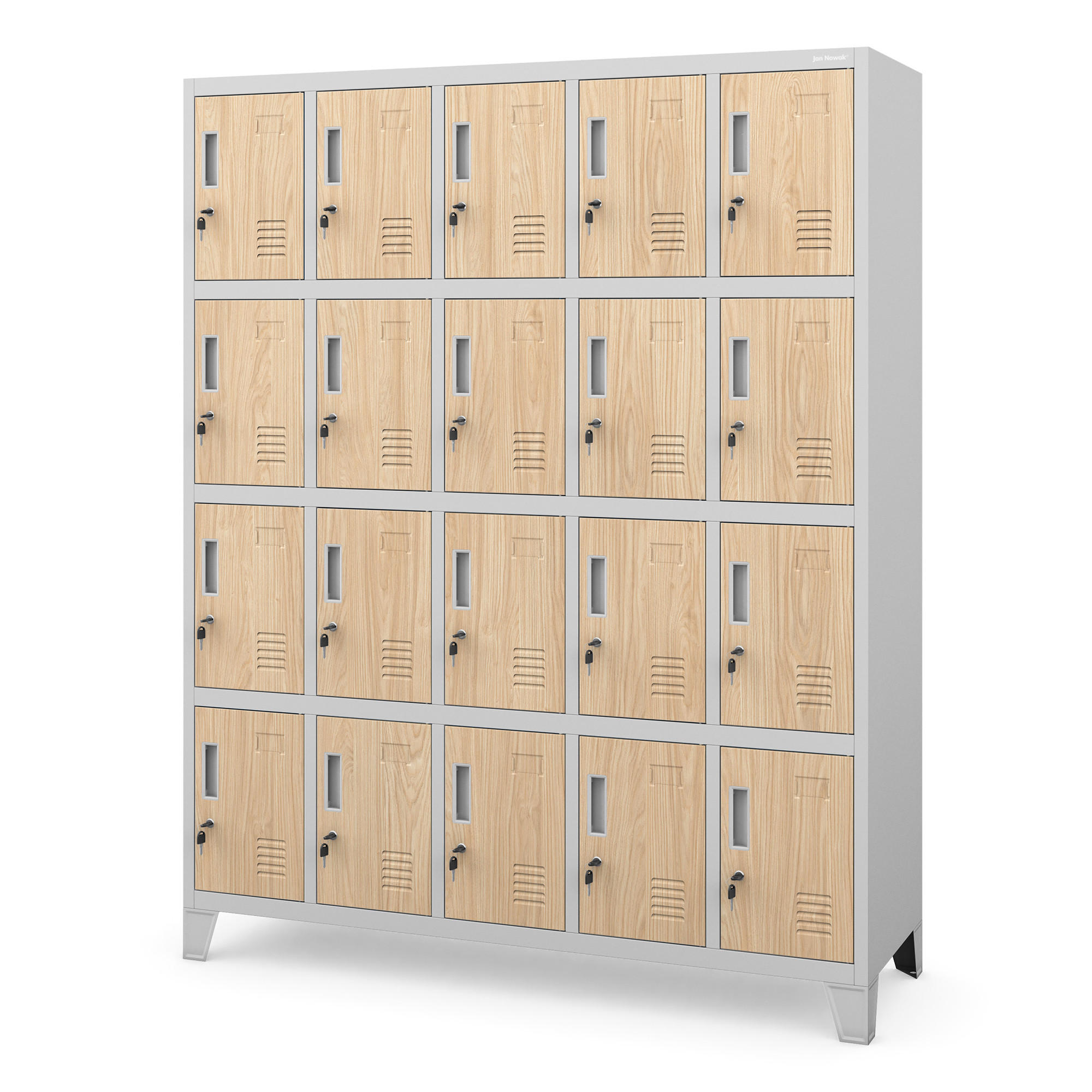 ARBEITSSCHUTZ-SPINDSCHRANK ROBERT 172x136x45 cm - Grau/Sonoma Eiche, Metall (136/172/45cm) - Jan Nowak