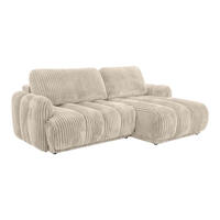 ECKSOFA CAMILO mit Schlaffunktion, Creme - Creme, Textil (220/150cm) - Fedve