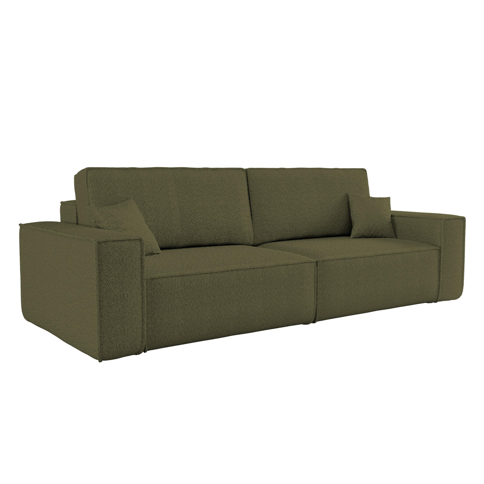 SCHLAFSOFA BEST mit Bettkasten Stoff Quelle Olive - Olivgrün, Holz/Textil (246/83/98cm) - Kaiser Möbel