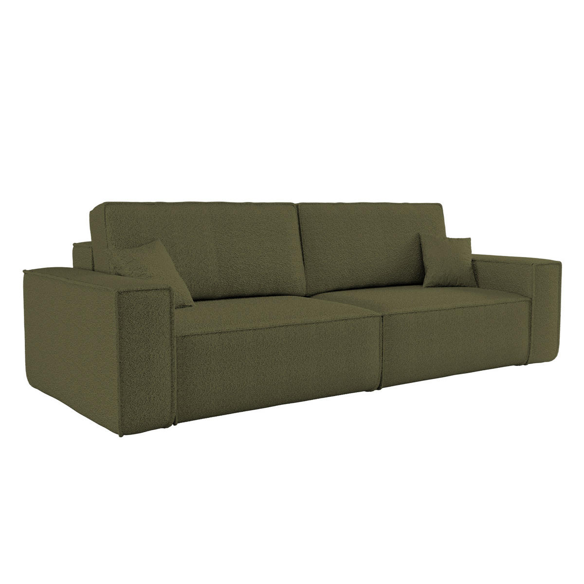 SCHLAFSOFA BEST mit Bettkasten Stoff Quelle Olive - Olivgrün, Holz/Textil (246/83/98cm) - Kaiser Möbel