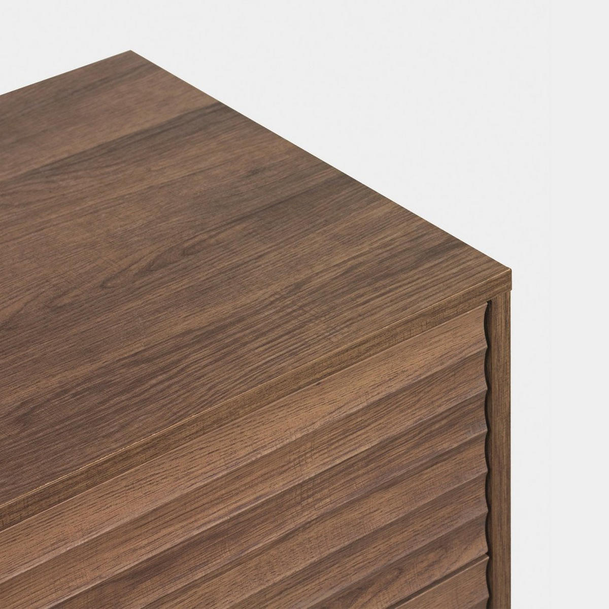 NACHTTISCH 2 SCHUBLADEN Evoke Walnuss 40 cm x 58 cm - Walnussfarben, Holzwerkstoff (40/58/40cm) - Klast Home