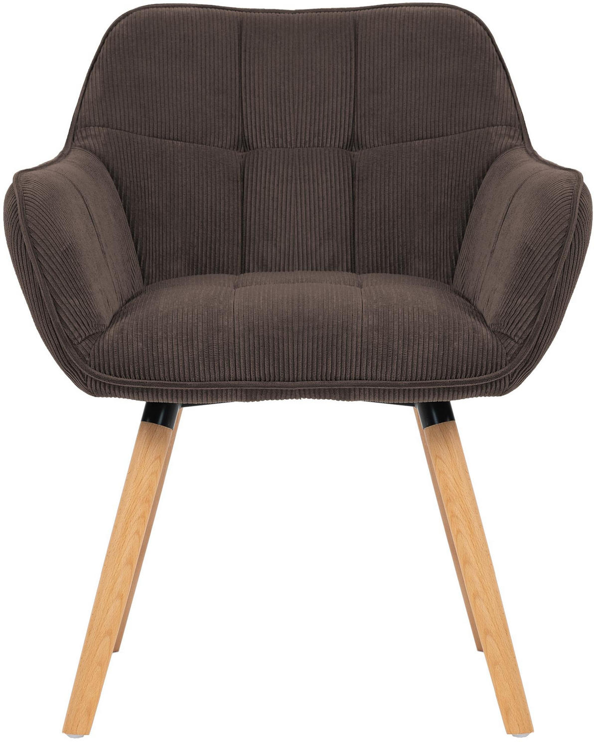 ESSZIMMERSTUHL Dunor Cord Braun Braun Wohnzimmerstuhl - Braun, Textil (65/82/64cm) - DELUKE