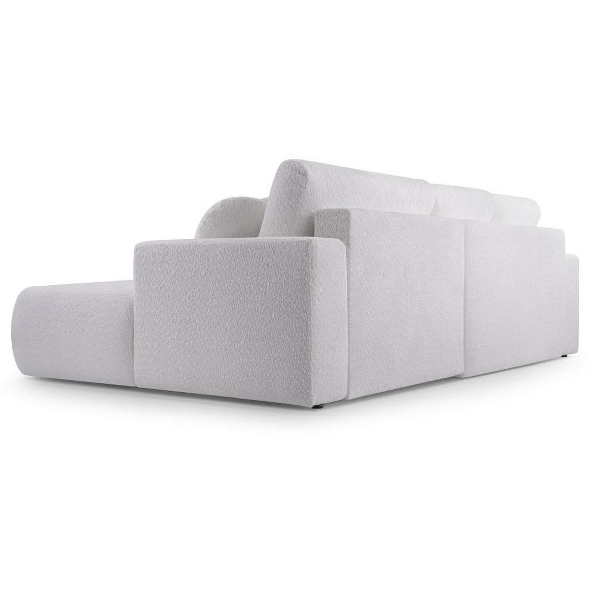 ECKSCHLAFSOFA Vento hellbeige rechts - Creme/Schwarz, Textil (260/168cm) - Beautysofa