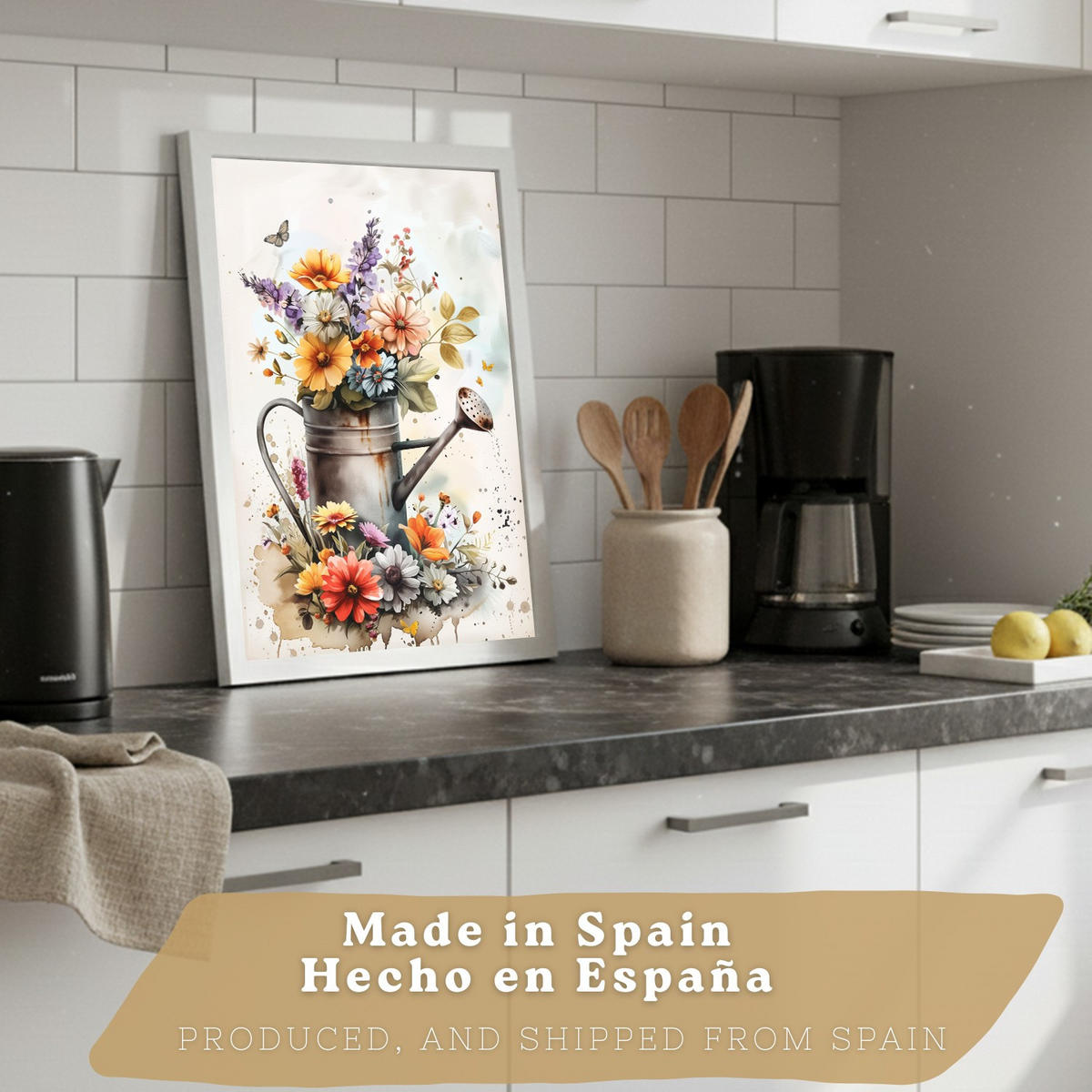 PLAKAT Sada 2 Váza A3 Bílý rám - bílá, papír (29.7/1/42cm) - Nacnic