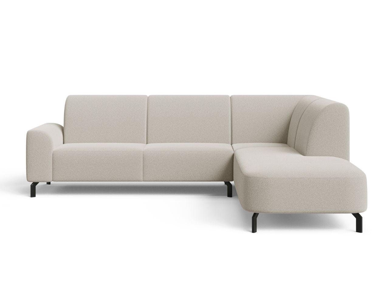 ECKSOFA Regento Beige Rechts - Beige/Schwarz, Holz/Textil (218/277cm) - Graingold