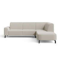 ECKSOFA Regento Beige Rechts - Beige/Schwarz, Holz/Textil (218/277cm) - Graingold