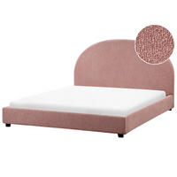 WASSERBETT 160/200 cm Pastellrosa Vaucluse - Pink, Textil (160/200cm) - Beliani